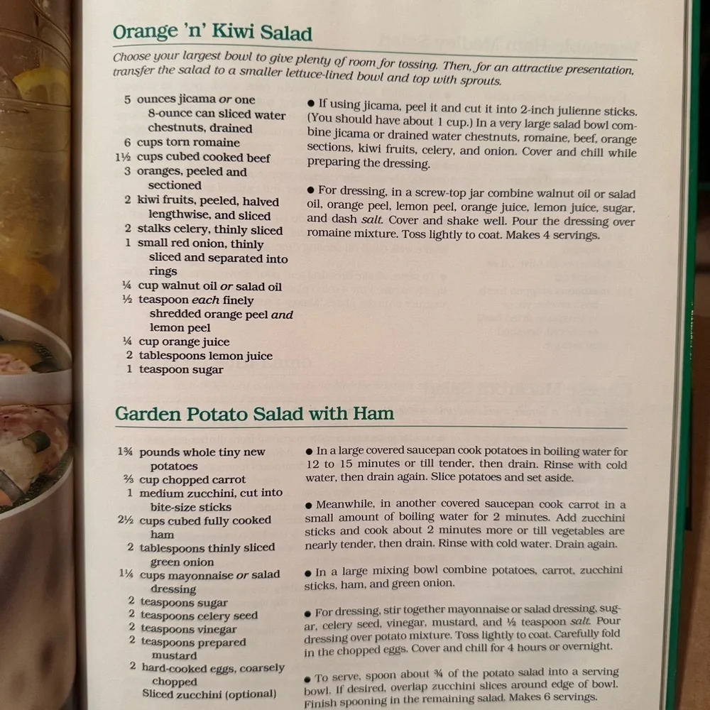 Vintage Better Homes & Gardens Make-A-Meal Salads Cookbook